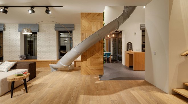 Gogolevska by Ki Design Studio, Gogolevska, Ki Design Studio, slide, slide in apartment, indoor slide, hexagon theme interior design, interior design, modern apartment, Ukraine apartment