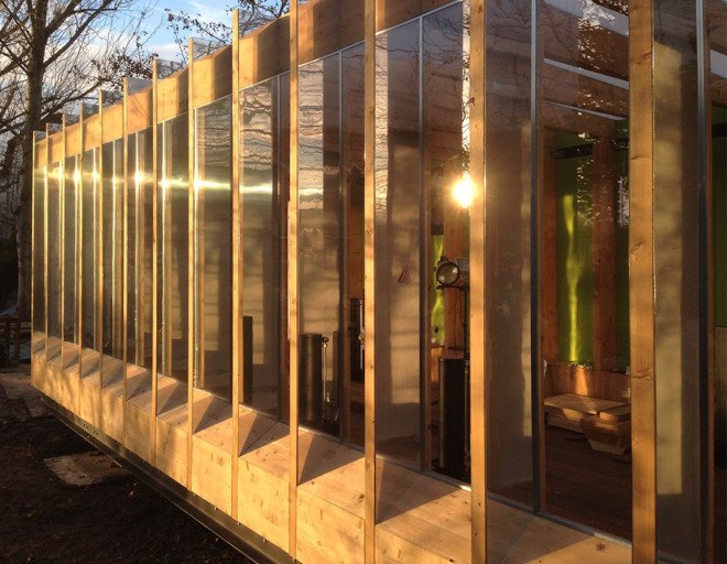 Greenhouse That Grows Legs, Greenhouse That Grows Legs by BAT Studio, BAT studio, flood defense architecture, flood resistant architecture, hydraulic lift architecture, protect architecture from flood, River Thames architecture, glue laminated timber, greenhouse, Between Art and Technology Studio