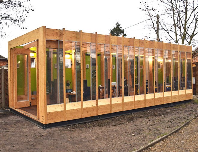 Greenhouse That Grows Legs, Greenhouse That Grows Legs by BAT Studio, BAT studio, flood defense architecture, flood resistant architecture, hydraulic lift architecture, protect architecture from flood, River Thames architecture, glue laminated timber, greenhouse, Between Art and Technology Studio