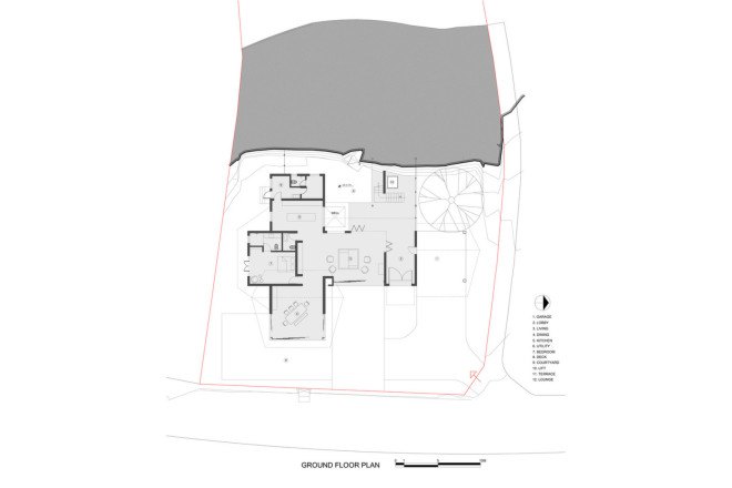 Rubber Soul architect, Goa India, courtyard, India architecture, wooden deck, private residence, green architecture, natural light