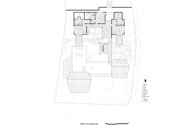 Rubber Soul architect, Goa India, courtyard, India architecture, wooden deck, private residence, green architecture, natural light