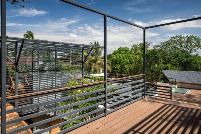 Rubber Soul architect, Goa India, courtyard, India architecture, wooden deck, private residence, green architecture, natural light