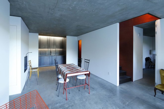 Lake house, Taylor and Miller Architecture and Design, timber wall, retaining wall, abstract design, green architecture, Massachusetts, skylights, natural light