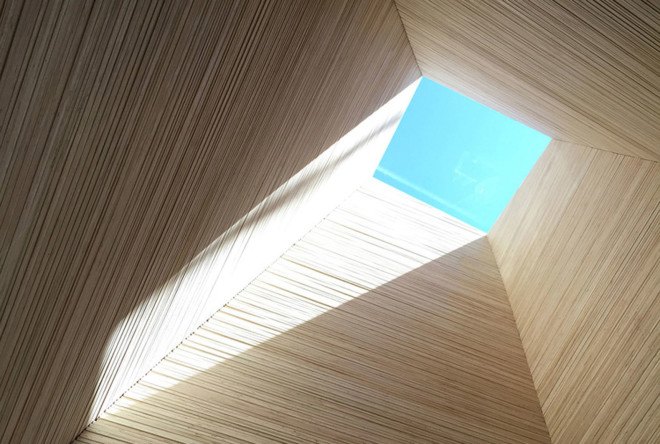 Lake house, Taylor and Miller Architecture and Design, timber wall, retaining wall, abstract design, green architecture, Massachusetts, skylights, natural light