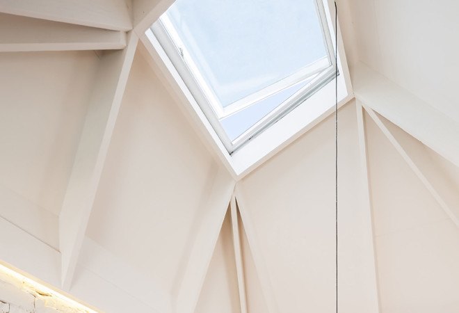 Carterwilliamson Architects, Light Cannon House, Le Corbusier, La Tourette, modernist architecture, green renovation, natural light, sculptural roof, light cannons, green interior, Sydney architecture
