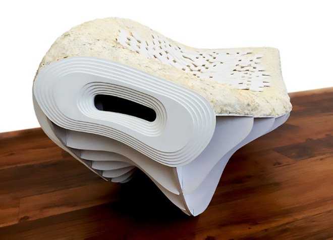 Mycoform, Mycoform by Terreform ONE, Terreform ONE, Ganoderma lucidum, Genspace, compostable furniture, green furniture, mycelium, mycelia, compostable material,