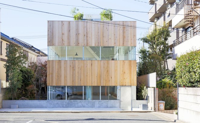 Elding Oscarson, Nerima House, Tokyo, small spaces, small houses, panoramic window, open plan layout, natural light, timber facade, green architecture