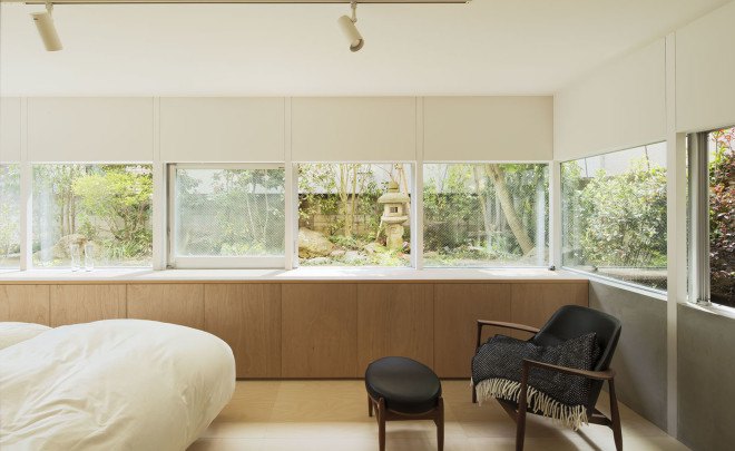 Elding Oscarson, Nerima House, Tokyo, small spaces, small houses, panoramic window, open plan layout, natural light, timber facade, green architecture