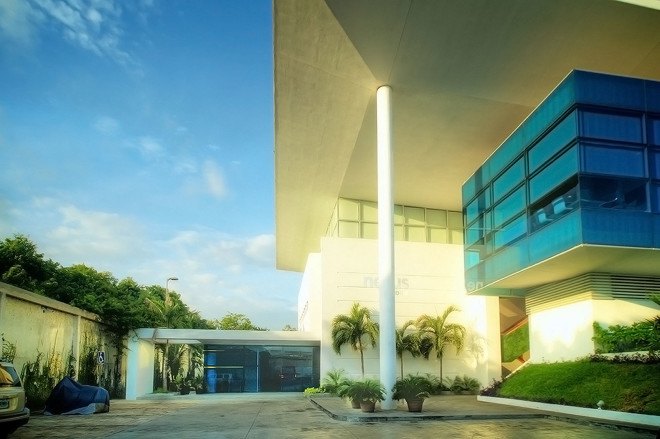Nexus Center, Mexico, sanzpont [arquitectura], floating building, green architecture, glass building, office space, office building, natural light, green lighting, LED lights, passive solar design