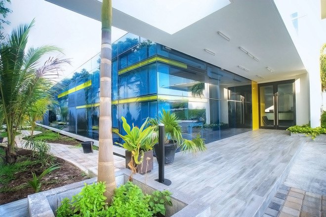 Nexus Center, Mexico, sanzpont [arquitectura], floating building, green architecture, glass building, office space, office building, natural light, green lighting, LED lights, passive solar design
