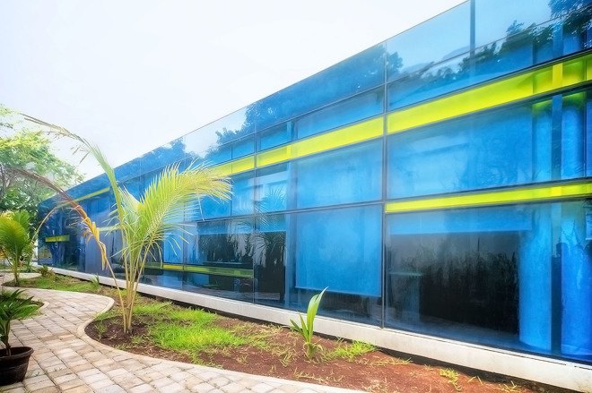 Nexus Center, Mexico, sanzpont [arquitectura], floating building, green architecture, glass building, office space, office building, natural light, green lighting, LED lights, passive solar design