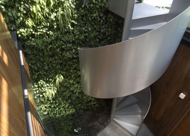 Paterson 3, Singapore, AR43 Architects, Singapore, residential architecture, timber cladding, glass facade, courtyard, green wall, natural light