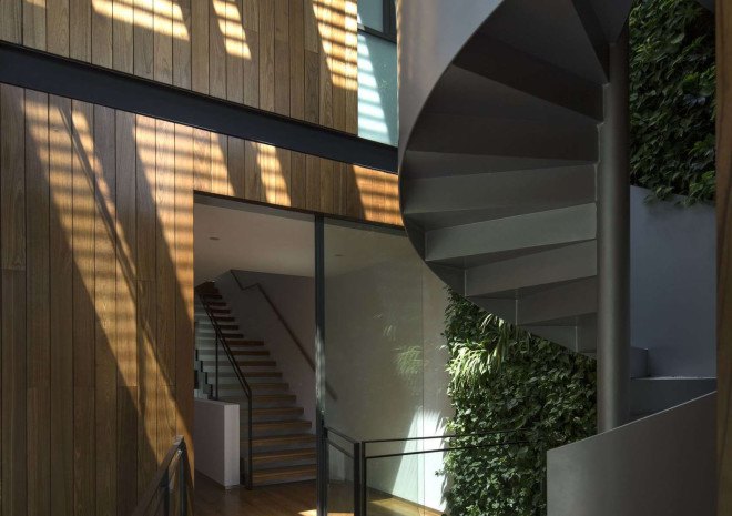 Paterson 3, Singapore, AR43 Architects, Singapore, residential architecture, timber cladding, glass facade, courtyard, green wall, natural light