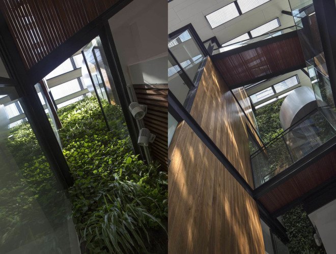 Paterson 3, Singapore, AR43 Architects, Singapore, residential architecture, timber cladding, glass facade, courtyard, green wall, natural light