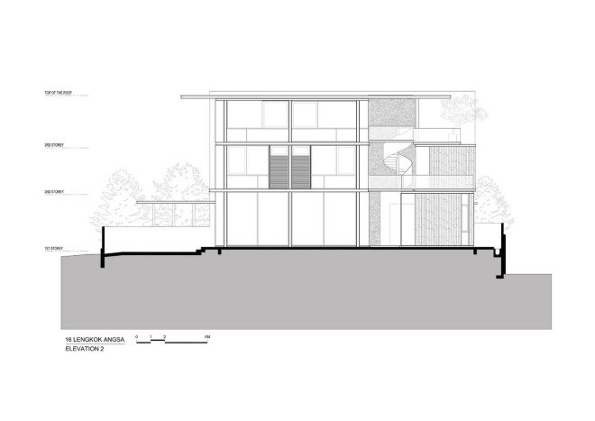 Paterson 3, Singapore, AR43 Architects, Singapore, residential architecture, timber cladding, glass facade, courtyard, green wall, natural light