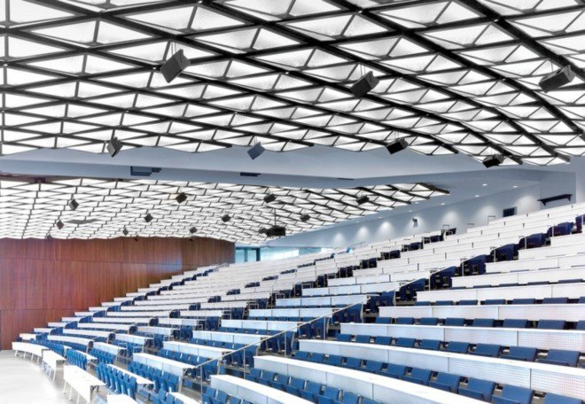 Perkins+Will, nypa building, Perkins+Will NYPA Building, largest LEED project in New York, LEED Silver, sustainable design, green design, nypd training building, New York City Police Academy, College Point, Queens,