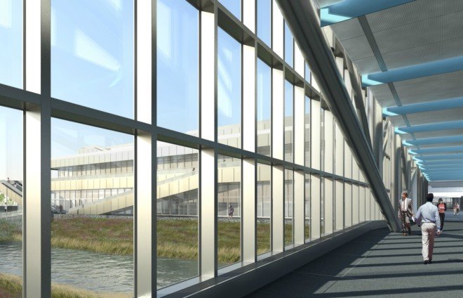 Perkins+Will, nypa building, Perkins+Will NYPA Building, largest LEED project in New York, LEED Silver, sustainable design, green design, nypd training building, New York City Police Academy, College Point, Queens,