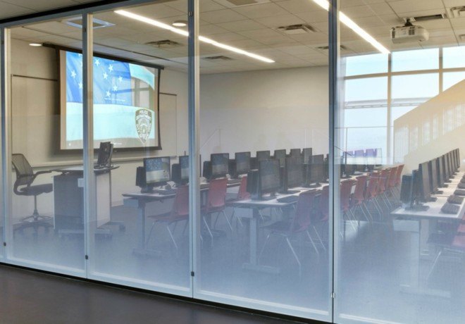 Perkins+Will, nypa building, Perkins+Will NYPA Building, largest LEED project in New York, LEED Silver, sustainable design, green design, nypd training building, New York City Police Academy, College Point, Queens,
