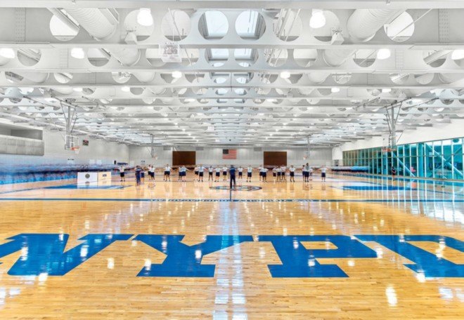 Perkins+Will, nypa building, Perkins+Will NYPA Building, largest LEED project in New York, LEED Silver, sustainable design, green design, nypd training building, New York City Police Academy, College Point, Queens,