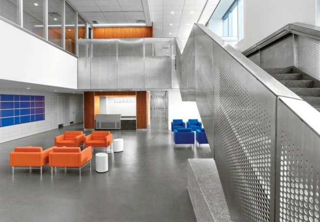 Perkins+Will, nypa building, Perkins+Will NYPA Building, largest LEED project in New York, LEED Silver, sustainable design, green design, nypd training building, New York City Police Academy, College Point, Queens,