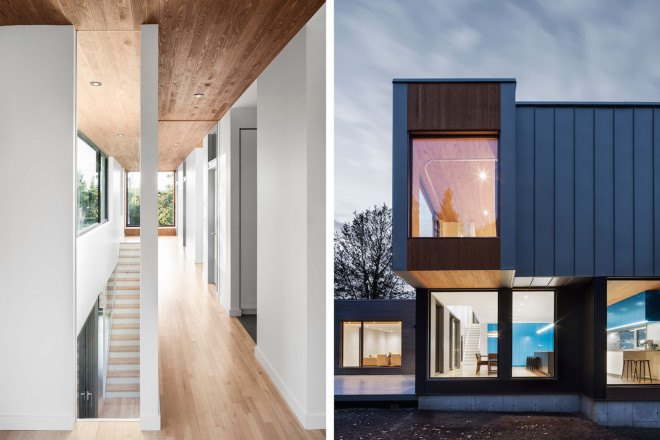 Naturehumaine, Residence au Bic, Residence au Bic by Naturehumaine, natural light, Quebec, extension, home transformation, contemporary architecture, contemporary house, double height space