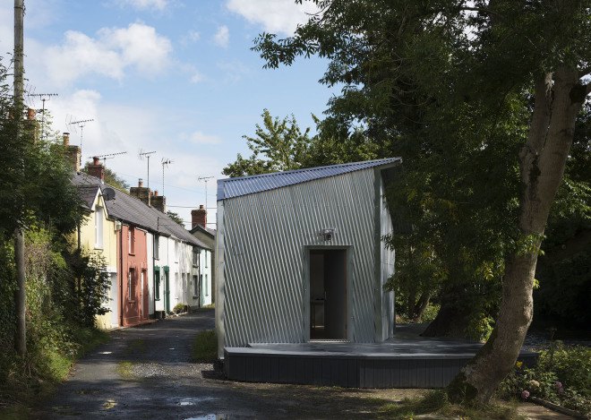 Freshwest, lightweight structures, Wales, B3 Designers, corrugated metal, The Restaurant & Bar Design Awards, agricultural buildings, terrace doors, timber architecture, small spaces