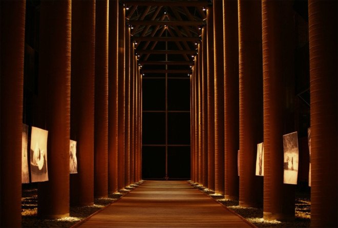Shigeru Ban, Shigeru Ban architecture, Nomadic Museum, traveling museum, cargotecture, shipping container architecture, shipping container construction, paper tube construction, paper tube architecture, green architecture, green museum, green design