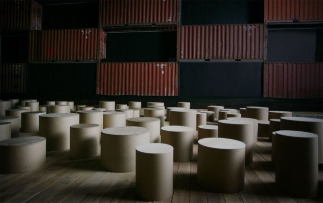 Shigeru Ban, Shigeru Ban architecture, Nomadic Museum, traveling museum, cargotecture, shipping container architecture, shipping container construction, paper tube construction, paper tube architecture, green architecture, green museum, green design