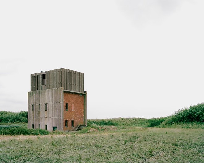 Myhrwold and Rasmussen, Johansen Skovsted Arkitekter, Skjern A by Johansen Skovsted Arkitekter, pump station, adaptive reuse, Skjern River, renovation, Brutalist architecture,