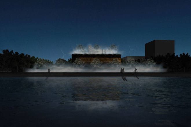 SubZero Pavilion, Floriade 2022, MVRDV expo, horticultural expo, green pavilion, rooftop greenhouse, winter garden, food production, green architecture, earth walls, green roof