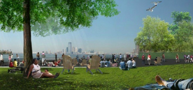 The Hills on Governors Island, Governor's island park, nyc parks, nyc green space, new parks nyc, Slide Hill, discovery hill, Governors Island Park and Public Space Master Plan, nyc green area, urban design, West 8 Architects, green space, Governors Island, Governors Island Park, Slide Hill, 48 foot slide,