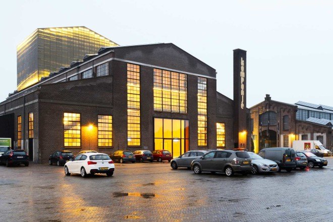 Van Dongen-Koschuch, renovated docklands building, Theatre De Kampanje, Den Helder, The Netherlands, Frits van Dongen and Patrick Koschuch, renovated theatre, Willemsoord