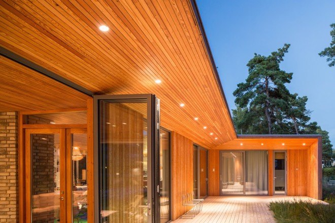 Villa Ljung, Villa Ljung by Johan Sundberg Arkitektur, Johan Sundberg Arkitektur, Johan Sundberg, Anders Folkesson, Höllviken, Siberian larch, larch, Danish brick, Swedish architecture