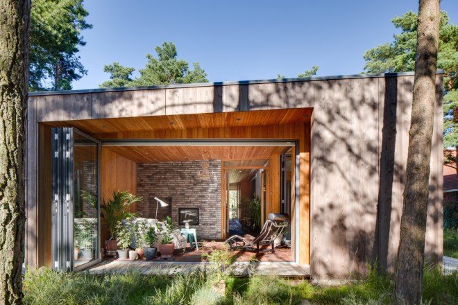 Villa Ljung, Villa Ljung by Johan Sundberg Arkitektur, Johan Sundberg Arkitektur, Johan Sundberg, Anders Folkesson, Höllviken, Siberian larch, larch, Danish brick, Swedish architecture