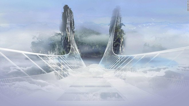 longest glass-bottom bridge, glass bridge, extreme structures, China, extreme architecture, Haim Dotan, bridge design