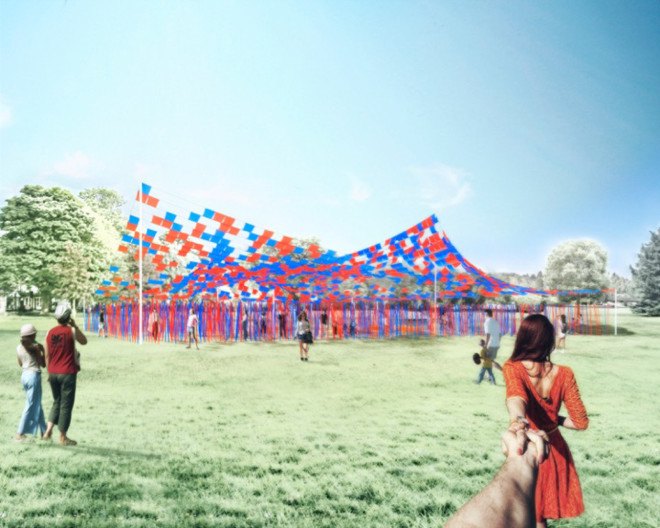 green design, eco design, sustainable design, Governors Island, City of Dreams Pavilion, Folio, Youngsu Lee, Bosun Hur, temporary pavilion, FIGMENT, architecture competition