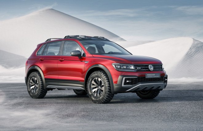 vw, vw tiguan, vw tiguan gte active concept, vw plug-in hybrid, 2016 detroit auto show, detroit auto show, volkswagen, plug-in hybrid, electric car, electric motor, green car, green transportation