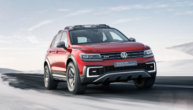 vw, vw tiguan, vw tiguan gte active concept, vw plug-in hybrid, 2016 detroit auto show, detroit auto show, volkswagen, plug-in hybrid, electric car, electric motor, green car, green transportation