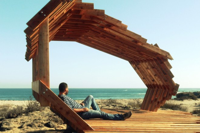 San Quintin Bay viewpoints, San Quintin Bay viewpoints by Taller Ciruela, San Quintin Bay viewpoints by Escala Arquitectura, prefab look out points, site sensitive architecture