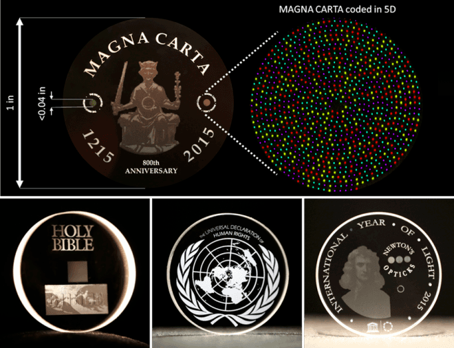 5d data storage, 5d glass discs, data storage, glass, perpetual data storage, university of southampton, Optoelectronics Research Center, data integrity