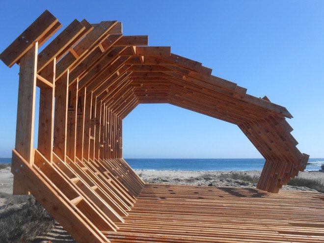 San Quintin Bay viewpoints, San Quintin Bay viewpoints by Taller Ciruela, San Quintin Bay viewpoints by Escala Arquitectura, prefab look out points, site sensitive architecture