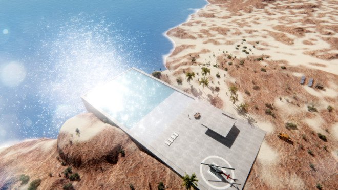 Aqua Casa, Bel kharmoudi Aziz, Aqua Casa by Bel kharmoudi Aziz, cliffside home, cliffside home design, waterfront luxury home, solar-powered luxury home, energy neutral architecture,