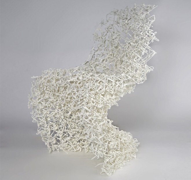 bartlett school of architecture, team curvoxels, spatial curves, 3d-printed chairs, robotic 3d printing, filigree 3d-printed chairs, vernor panton