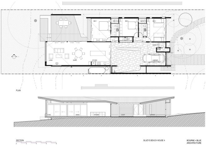 sustainable sourced timber, rainwater harvesting, thermal mass, sustainable timber, high-performance glass, Bourne Blue Architecture, Bluesy Beach, Bluesy Beach architecture, Bluesy Beach House 4 by Bourne Blue Architecture, Bluesy Beach House 4, indoor/outdoor living, eco-friendly bungalow, Australian architecture