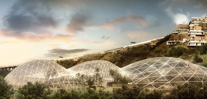Istanbul, Turkey, Avchi Architects, bubble greenhouse, greenhouse bubble, retail center covered by giant bubbles, giant transparent bubbles, Turkey retail center, green design Turkey, eco development turkey, retail center like a greenhouse, green retail center turkey, giant greenhouse for shoppers