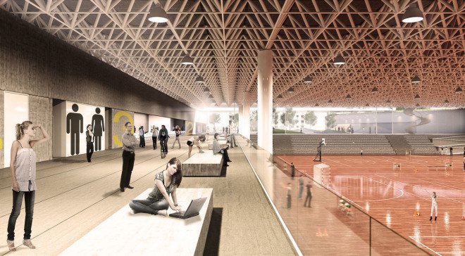 Brazil, green campus, Porto Alegre, sports campus, natural ventilation, low thermal loads, green architecture, OSPA Architectsv