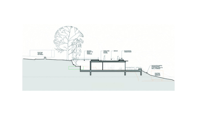Clifftops Cove Holiday Park, Morrow + Lorraine Architects, UNESCO-protected site, UNESCO, England, green architecture, rustic architecture, Portland stone, open-plan, holiday homes