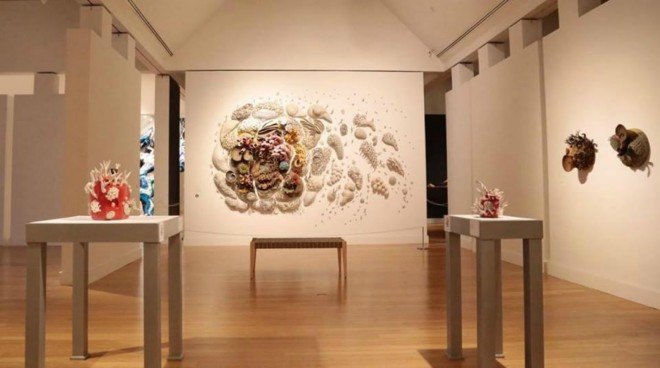 Courtney Mattison, coral art, climate change art, coral reef damage, sea issues, ocean damage, Sea Change art exhibition, coral as artwork, porcelain sculptures, porcelain art work, coral reef porcelain, climate change, coral reef danger, coral reef extinction,