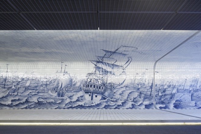 Irma Boom, Irma Boom Office, pedestrian underpass, underpass design, cycling underpass, bicycle infrastructure, pedestrian infrastructure, beautiful pedestrian infrastructure, beautiful pedestrian underpass, Cuyperspassage, Amsterdam Central Station, Cuyperspassage by Benthem Crouwel, Benthem Crouwel