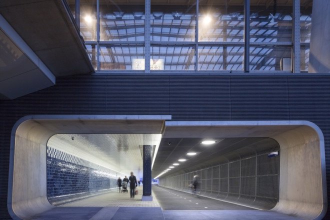 Irma Boom, Irma Boom Office, pedestrian underpass, underpass design, cycling underpass, bicycle infrastructure, pedestrian infrastructure, beautiful pedestrian infrastructure, beautiful pedestrian underpass, Cuyperspassage, Amsterdam Central Station, Cuyperspassage by Benthem Crouwel, Benthem Crouwel